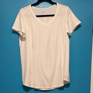 Duluth Trading Co Women's White V-Neck Tee